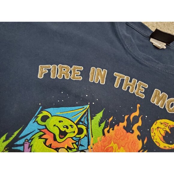 Vintage Grateful Dead Fire in the Mountains‎ T-Shirt Men's Size XL Liquid Blue - Picture 6 of 10